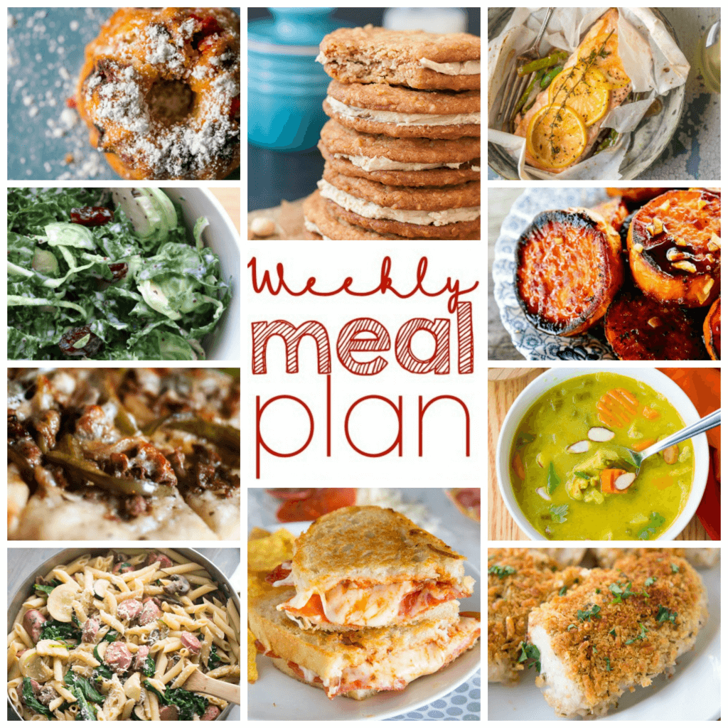 Weekly Meal Plan Week 92 - 10 great bloggers bringing you a full week of recipes including dinner, sides dishes, and desserts!